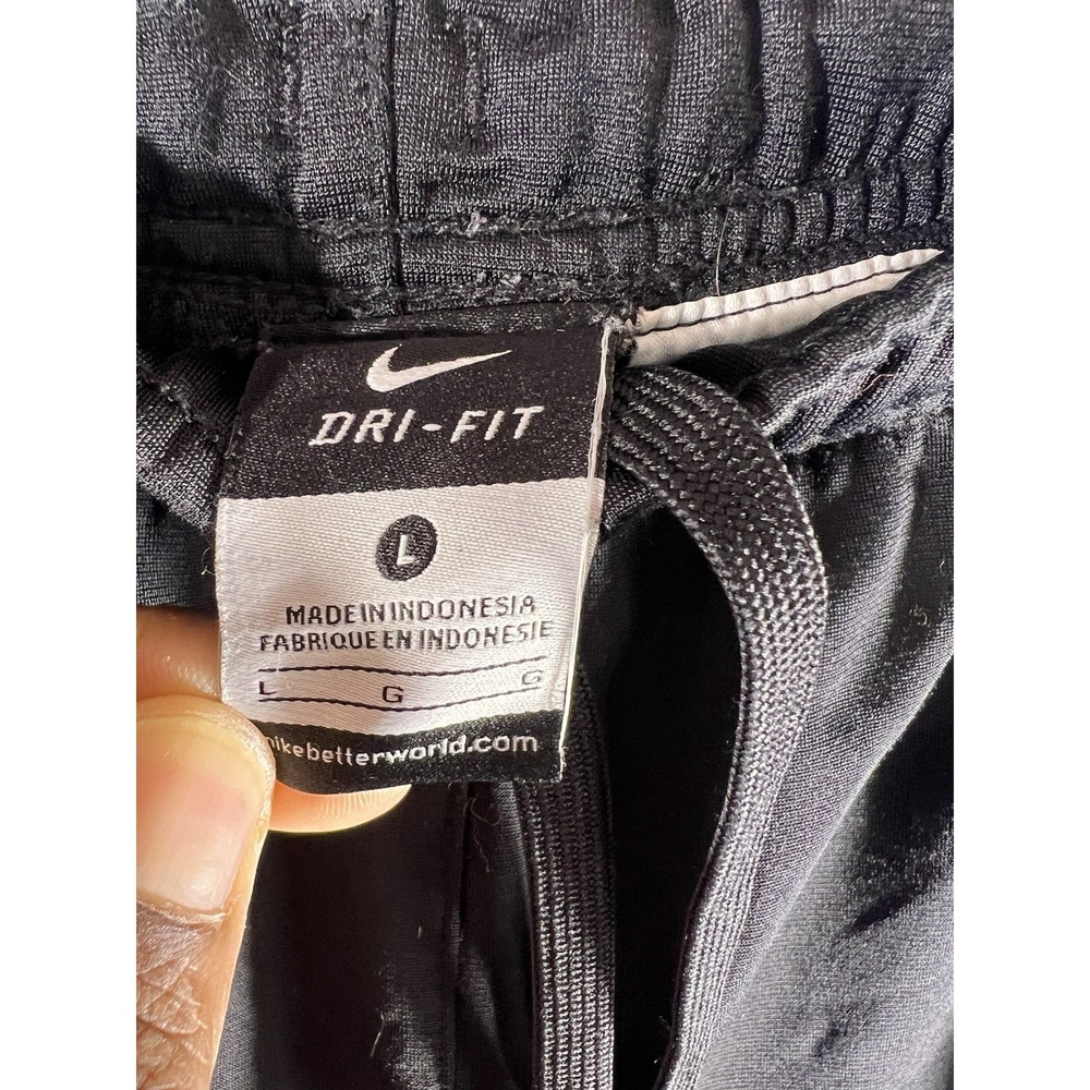 Nike Dri Fit Sweatpants Mens L Black Tapered Joggers Swoosh Logo Athletic Soccer - Picture 4 of 5
